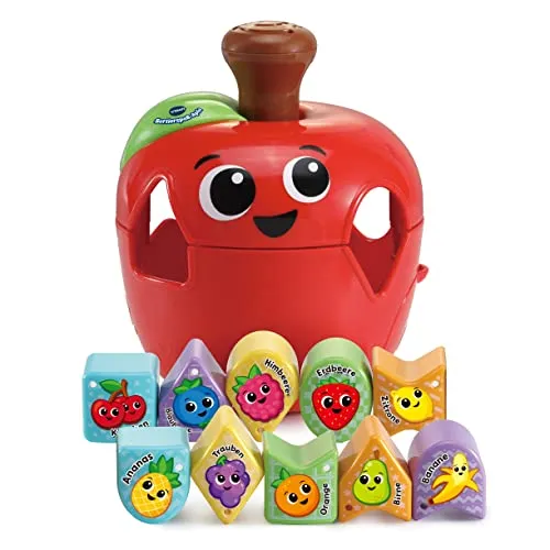 VTech Baby Sortierspaß-Apfel – Steckspiel mit Lerninhalten zu Formen, Farben und Früchten – Für Kinder von 12-36 Monaten