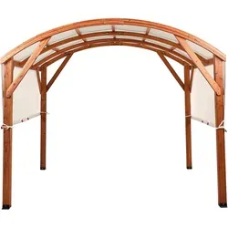 Pavillon SCOPELLO Tannenholz 303 cm 300 cm Braun / Beige von Beliani