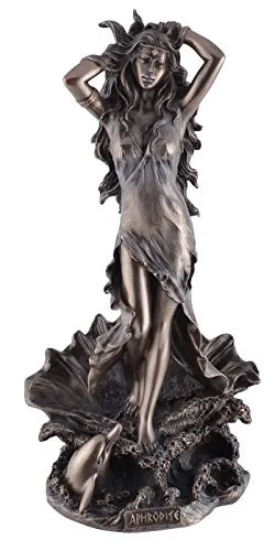 Vogler Dekofigur Aphrodite Göttin der Schönheit 29 cm - Dekofigur in hochwertiger Polyresin-Qualität, bronziert und detailreich von Hand coloriert. Perfekter Akzent für Ihr Zuhause, inspiriert von der griechischen Mythologie.