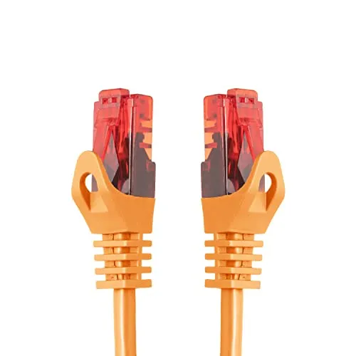 BIGtec 1,5m LAN Kabel Netzwerkkabel Patchkabel Ethernet 2 x RJ45 Stecker High Speed orange kompatibel zu Cat.5 Cat.6 Cat.7 Cat.8 Switch Router Modem Patchpanel Access Point Patchfeld