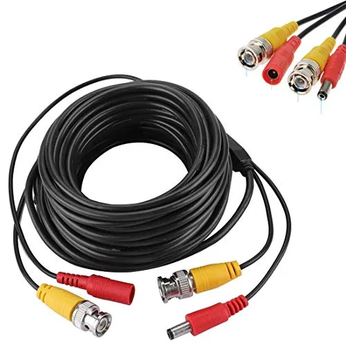 Überwachungskamera Kabel Verlängerungskabel Verlängerung BNC DC 12V Strom Stecker 5 10 20 30 40 50 100 Meter Videokabel YMPA VK-BNCK, Länge:5 Meter