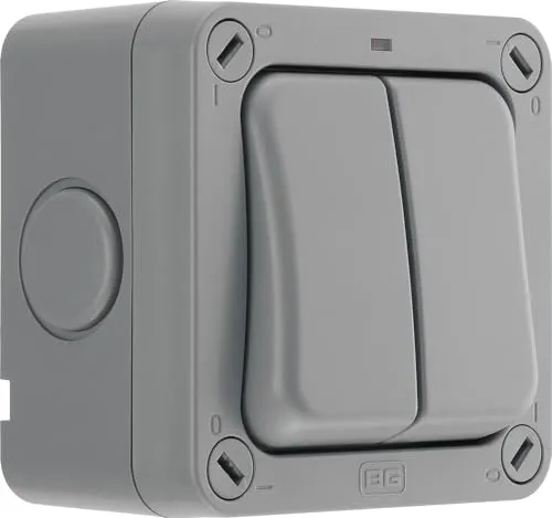 Masterplug WP42 Lichtschalter für den Außenbereich, witterungsfest, einfach, 2-Wege, einpolig, Schutzklasse IP66, 20 A