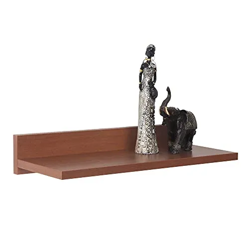 RICOO Wandregal 45 x 8 x 19 Braun Rustikal Eiche, Spanplatte aus Holz, Hängereral WM056-ER, Regal Wand, Bücherregal Bilderregal Fotoregal Küchenregal Hängend Wandboard Regalbrett Schweberegal