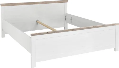 Home affaire Bett Florenz Doppelbett im Landhausstil - Doppelbett aus FSC®-zertifiziertem Holzwerkstoff, erhältlich in 3 Breiten, mit verstellbarer Einlasstiefe für Matratzen – ideal für ein gemütliches Schlafzimmer.
