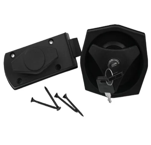 Türschloss FAP mit Schmetterlingsgriff für Wohnmobil & Caravan - Robustes Türschloss in schwarz, ideal für Wohnmobile und Caravans. Mit Sicherheitsinnengriff und witterungsbeständiger Ausführung. Einfache Montage, perfekte Passform für Türdicken von 31 mm bis 44 mm.