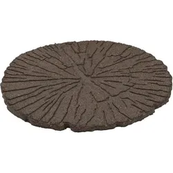 Trittstein, Gartenplatte, Gehwegplatte in Baumstammoptik, Beetplatte, Baumscheibe aus Gummi