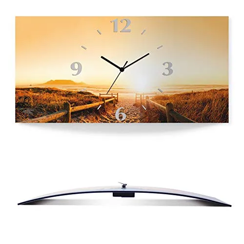 ARTLAND Wanduhr ohne Tickgeräusche in braun von ARTland