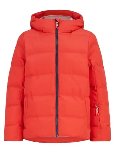 Ziener Kinder Amani Jacke (Größe 176, rot) - Wattierte Winterjacke für Kinder, wasser- und winddicht, perfekt für kalte Abenteuer im Freien