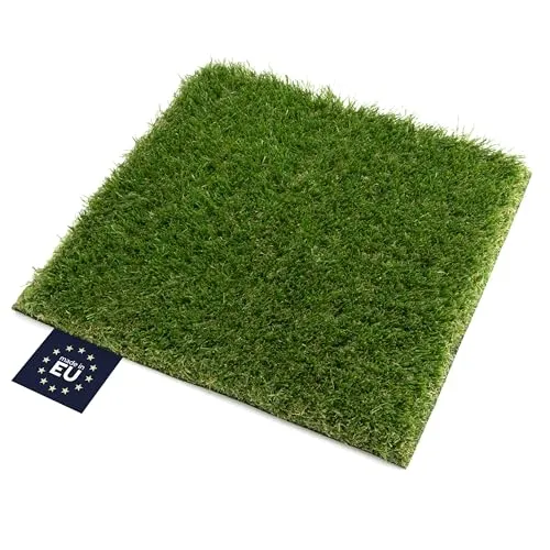 Primaflor Kunstrasen MILO | Grün MUSTERSTÜCK | 37 mm hoch | UV-stabil | wasserdurchlässiger Rasenteppich | Kunstgras für Balkon Terrasse Garten | wetterfester Outdoor Bodenbelag