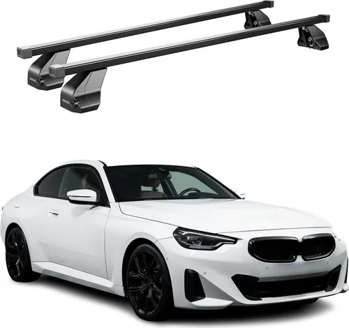 OMAC Dachträger für BMW 4er G22 Coupé (2020-2025) – 75 kg Traglast - Robuste und leichtgewichtige Dachträger aus Stahl, abschließbar und City-Crash-getestet. Ideal für die sichere Befestigung von Dachboxen und Zubehör mit U-Bügel-Systemen.