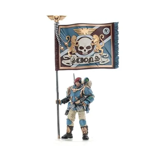 JoyToy Bloomage Tech WH 40K Astra Militarum Tempestus Sci Com Bannerträger 1/18 AF - Partybanner mit langlebigem Design und gutem Preis-Leistungs-Verhältnis, perfekt für Sammler und Fans von Warhammer 40K.
