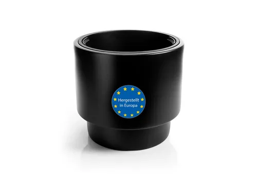 BigDean Blumentopf Design rund 40 cm Schwarz - Garten-Zubehör mit wetterfestem, bruchsicherem Kunststoff für drinnen und draußen. Ideal für verschiedene Pflanzenarten, von Kräutern bis kleinen Bäumen.