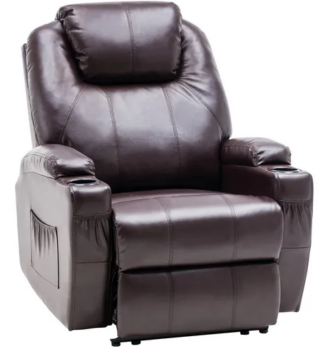 MCombo Relaxsessel Elektrisch - Massagesessel mit Relaxfunktion, Braun - Sessel mit elektrisch verstellbarer Liegefunktion und gepolstertem Komfort. Ideal für entspannte Abende vor dem Fernseher.