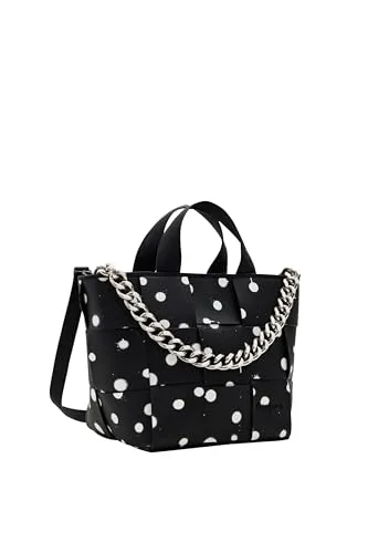 Desigual Women's New Splatter VALDIVIA Shopping Bag - Damen-Henkeltaschen mit einzigartigem Tropfenmuster, praktischen Innentaschen und vielseitigen Trageoptionen für jeden Anlass.