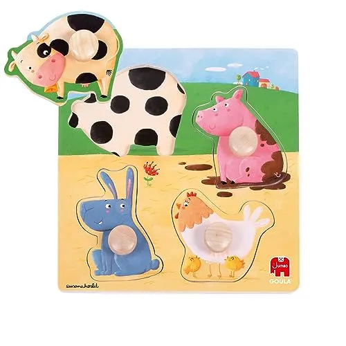 Goula D53069 - Holzpuzzle Bauernhoftiere