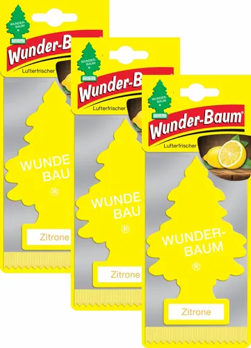 WUNDER-BAUM Zitrone 3er Duftbäumchen Wunderbaum 3 Set Lufterfrischer