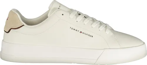 Tommy Hilfiger TH COURT LTH DETAIL ESS Freizeitschuh - Stylischer Tommy Hilfiger Sneaker aus Leder und Lederimitat, ideal für den Alltag. Mit praktischem Schnürverschluss und gepolsterter Innensohle für hohen Tragekomfort.