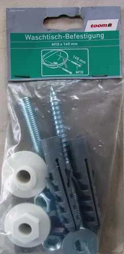 Waschtisch Befestigung Waschbecken Befestigungssatz Halterung M10 x 140 mm