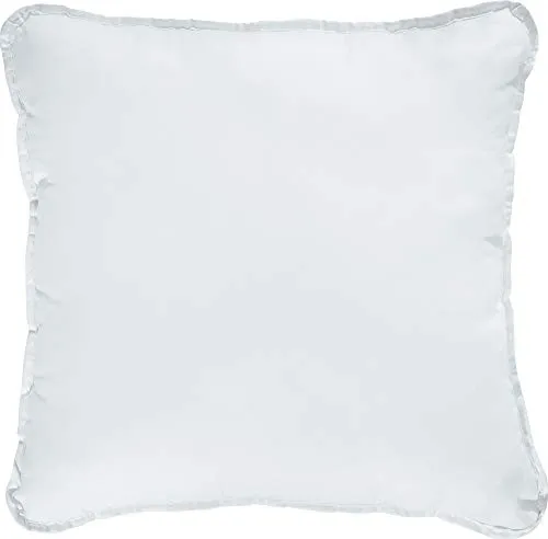 Erwin Müller Kissen, Kissenfüllung, Kuschelkissen Amper weiß/grau Größe 40x40 cm - Microfaserbezug, Sommerseite und Winterseite, silikonisierte Hohlfaserfüllung, pflegeleicht
