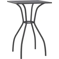 Furnicato Gartentisch Anthrazit 50x50x72 Cm Stahlgitter