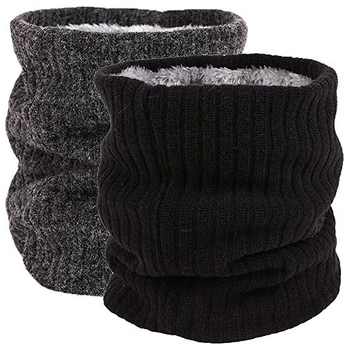 ehsbuy Schlauchschal Herren Damen Winter Ski Winddicht Warm Fleece Loop Schal Halswärmer Halstuch Snood Maske für Skifahren Motorrad Laufen Fahrrad