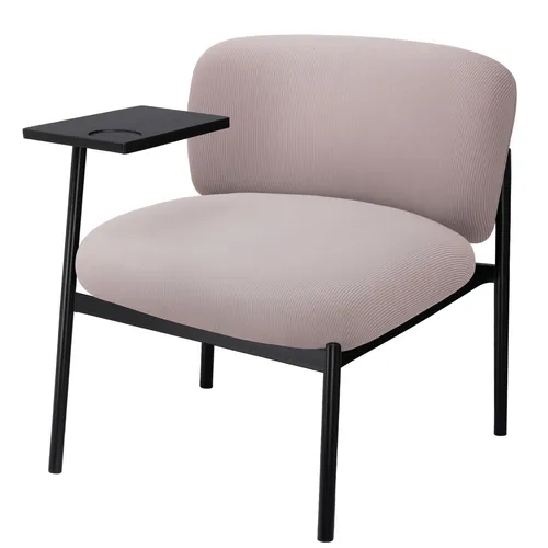 COMHOMA Loungesessel Sessel Relaxsessel Ohrensessel modern, Polsterstuhl mit Metallbeinen, Einzelsofa für Wohnzimmer/Schlafzimmer/Garten, Lila