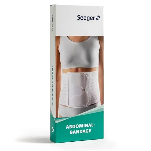 Seeger Abdominalbandage – Bauch- & Thorax-Stützgurt, Postoperative & Postpartale Kompression, Bauchband für Erholung nach OP & Geburt, Höhe 26 cm, Made in Germany