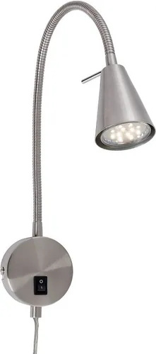 BRILONER LED Bettlampe mit Flexarm - Moderne Bettleuchte in Matt-Nickel, schwenkbar mit 350 Lumen und energiesparenden 4,7 Watt. Ideal für Schlafzimmer und Büros, bietet warmweißes Licht und eine Lebensdauer von bis zu 20.000 Stunden.