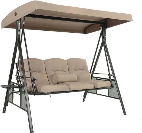 Home Deluxe Hollywoodschaukel DESCANSO - mit Abdeckung - Gartenmöbel: Genießen Sie entspannte Stunden im Freien mit der Hollywoodschaukel DESCANSO, die mit einer schützenden Abdeckung ausgestattet ist und Gemütlichkeit in Ihren Garten bringt.
