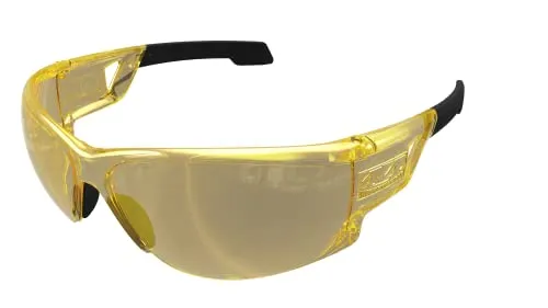 Mechanix Wear Tactical Type-N Schutzbrille - Schutzbrille mit leichtem Polycarbonatrahmen und gelben Gläsern für bessere Sicht bei schlechten Lichtverhältnissen. Antibeschlag-Beschichtung für klare Sicht und 99 % UV-Schutz.