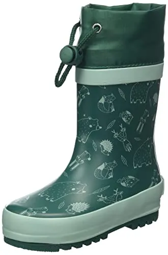 Playshoes Gummistiefel in Grün, Größe 23 - Babygummistiefel mit wasserabweisendem Obermaterial und rutschhemmender Laufsohle – perfekt für nasse Abenteuer im Freien!