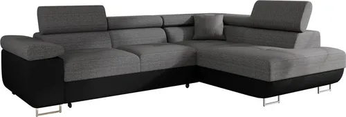 Mirjan24 Ecksofa Torezio mit Bettkasten und Schlaffunktion in schwarz von Mirjan24