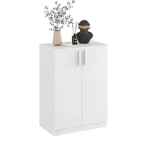 KOMTO Kommode Weiß mit 2 Türen
