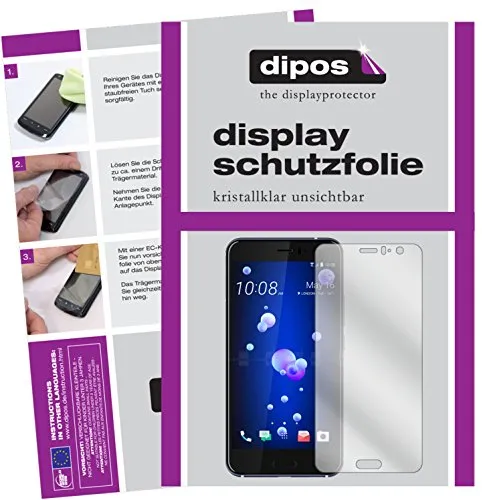 dipos I 6X Schutzfolie klar kompatibel mit HTC U11 Folie Displayschutzfolie
