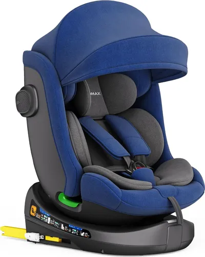 XOMAX C013 Kindersitz 360° drehbar mit Isofix - Modernen Kindersitz für 0–36 kg mit 360° Drehfunktion für flexible Nutzung. Atmungsaktiver Bezug, verstellbare Kopfstütze und 5-Punkt-Gurt sorgen für Sicherheit und Komfort.