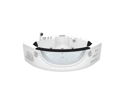 AcquaVapore Whirlpool-Badewanne Whirlpool Pool Badewanne Wanne W06H 152x152cm, (1-tlg), mit Ablaufgarnitur
