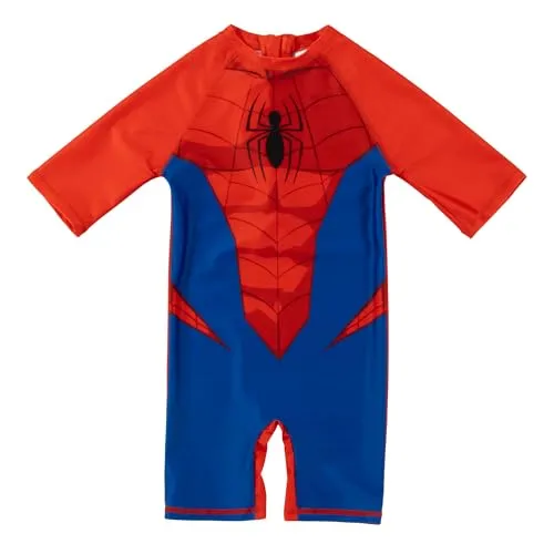 United Labels Marvel Spiderman Badeanzug UV Schutz 50+ für Jungen - Einteiliger Badeanzug für Jungen mit UV-Schutz 50+, ideal für sonnige Tage am Strand oder Pool. Bequem und hautfreundlich, perfekt für kleine Spiderman-Fans!