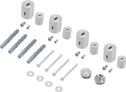 LuxeBath Halterung für Design Badheizkörper, Chrome, für gerade Modelle