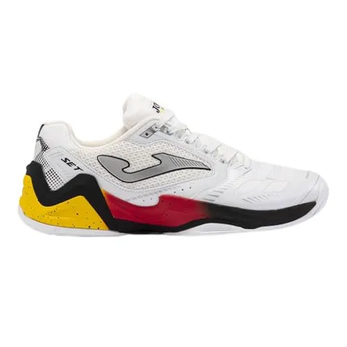 Joma Set Men 2402 TSETW2402AC, Men Tennis Shoes,Padel Shoes, White, 45 EU