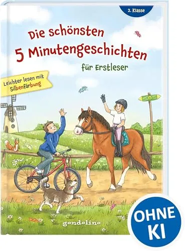 Die schönsten 5 Minutengeschichten für Erstleser, 2. Klasse: Erstlesebuch mit Silbenfärbung und großer Fibelschrift für Kinder ab 7 Jahren