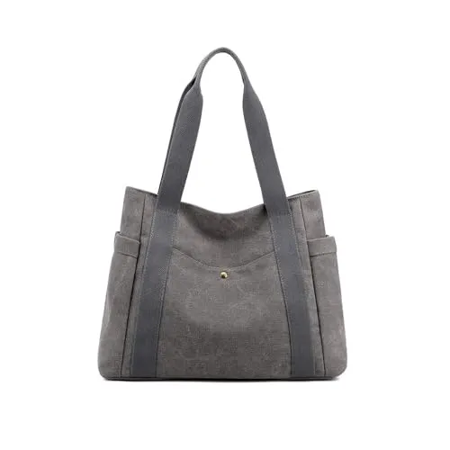 RPAEOY Shopper Tasche Damen Einkaufstasche Canvas Shopping Bag Umhängetasche Schultertasche Große Kapazität Handtasche für Arbeit Schule Reisen Alltag