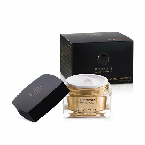 Atashi Anti-Aging Renewal Cream 50 ml - Gesichtscreme mit AHA-Fruchtsäuren, fördert die Zellregeneration und bietet einen beruhigenden Effekt für empfindliche Haut.