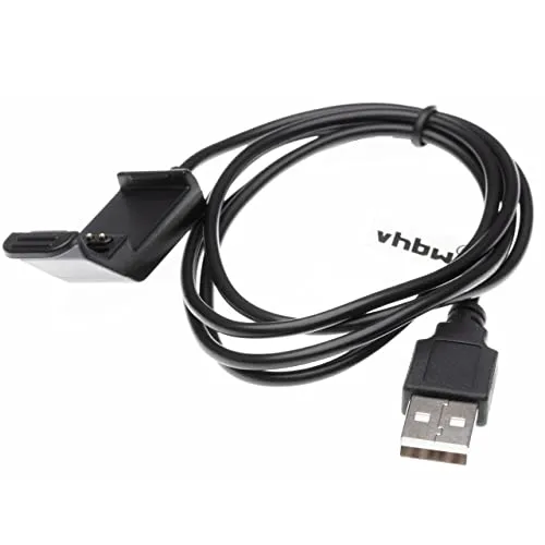 vhbw Ladekabel kompatibel mit Garmin Edge 20, 25 GPS Fahrradcomputer - 100cm, Schwarz