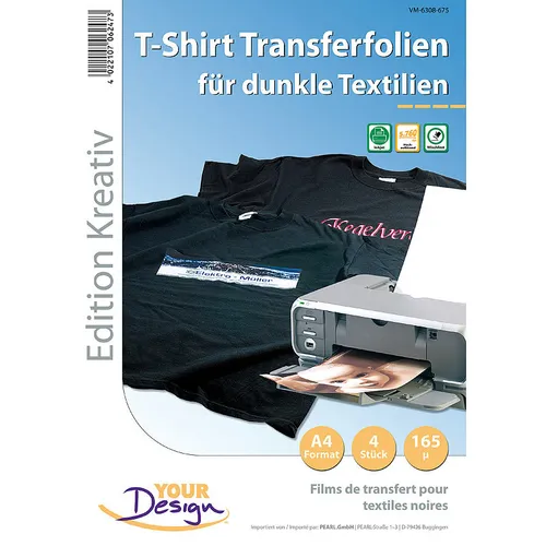 Produktbild Your Design 4 T-Shirt Transferfolien für bunte Textilien A4 Inkjet
