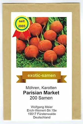 Karotte - Möhre - Parisian Market - samenfeste Sorte - 200 Samen