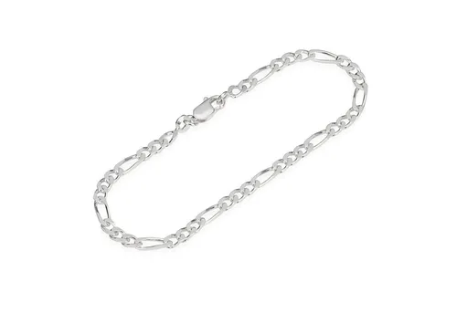 NKlaus 18cm Figaro Armband aus 925 Echtem Sterlingsilber - Elegantes Damenarmband aus 925er Sterlingsilber, 3,10mm breit, perfekt für jeden Anlass und zeitlos im Design.