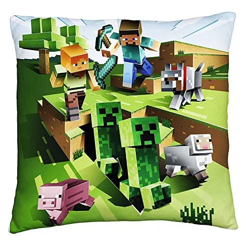 Minecraft 40x40 Kissen in grün von Minecraft