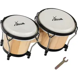 XDrum Bongos Club Natur - Percussion Instrument mit hochwertigen Naturfellen und professionellem Stimmsystem, perfekt für leidenschaftliche Musiker und Einsteiger.