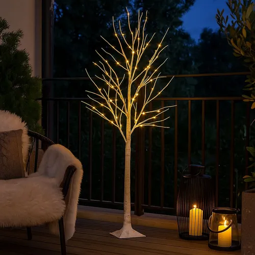 Stehlampe Birkenoptik LED 4,7W