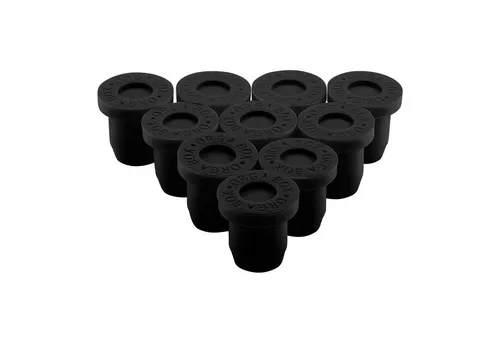 SO-TECH® Standfuß Antirutsch Silikonfüße für 10,5 mm Bohrloch von ORGA-BOX (10 St), Innen-Ø: 11 mm, Außen-Ø: 15 mm, Höhe: 14 mm, schwarz